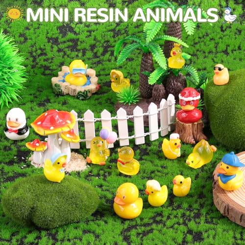 40PCS Mini Resin Ducks Little Ducks (Various Ducks-40pcs)