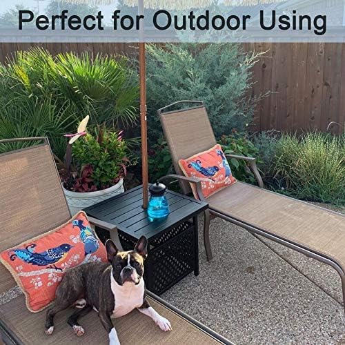 Outdoor Square Metal Small Side Table w (22"x22"(2 PCS))