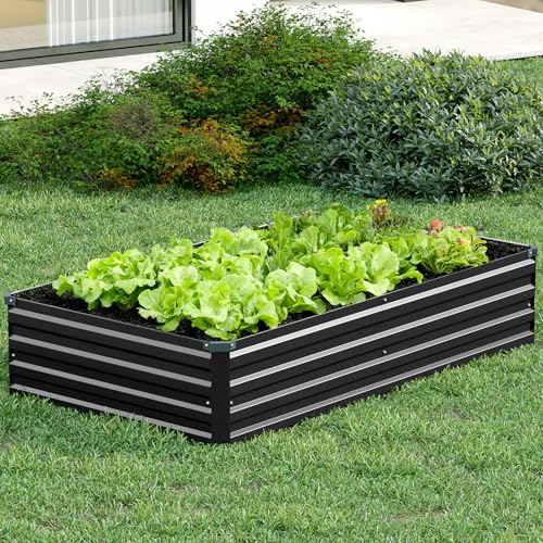 2PCS 10x3x1ft Galvanized Raised Garden Beds Kit (2 Count)