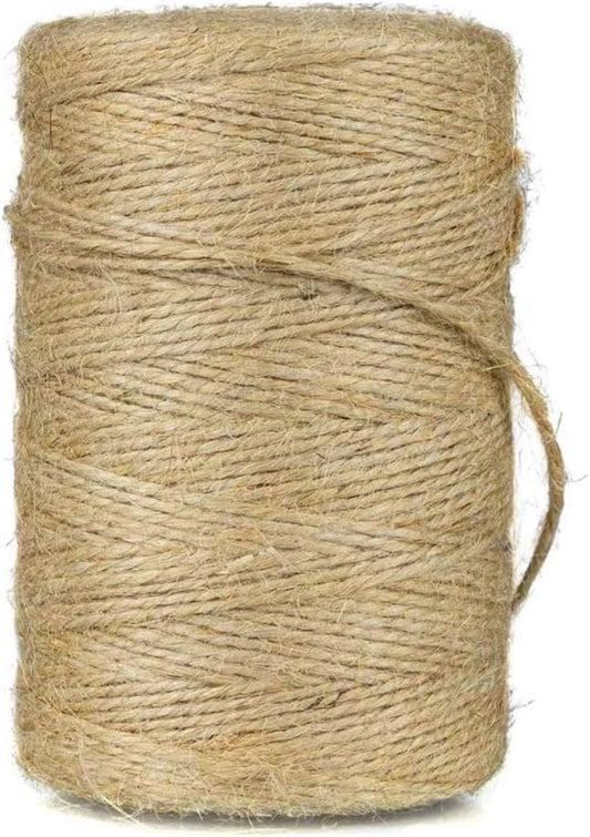 Natural Jute Twine 1mm 984ft String Rope for Crafts Wrapping Packing Wedding Gift Decor Brown Hemp Garden Home Decor 1mm 984ft Natur (984 Foot)