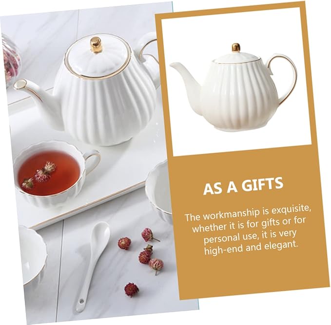 Coffee Pot Ornament Kits for Adults Glass Tea Kettles Glass Teapot Set Luxury Coffee Kettle Ceramic Tea Kettle Bone China Ceramic Teapot Tea Making Pot Ceramic Tea Pot Water Pot