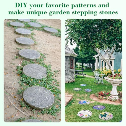 3PCS Round Stepping Stone Mold (12.6"/3PCS / White)