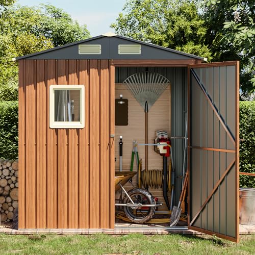 6x4 Ft Outdoor Storage Shed with Floor (6x4 FT/Base)