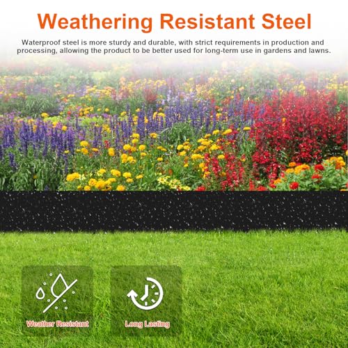 33ft. 10 Pack Metal Landscape Edging (Black / 6 Inch)