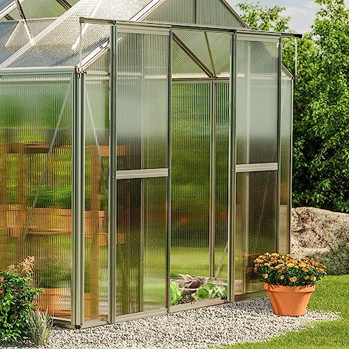 Saphir 6 8.5x12.6 ft Walk in Greenhouse 6mm Polycarbonate