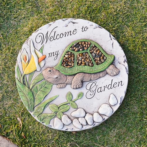 Outdoor Garden Decor Stepping Stones 9.5 * 9.5 * 0.5 Inch (Green)
