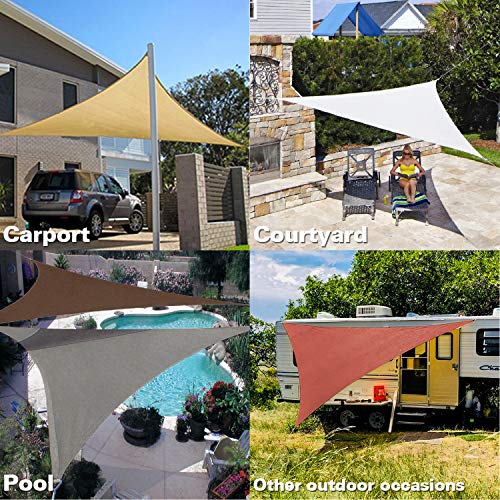 12'X12'X17' Sun Shade Sail Rust Red Curved Triangle (Rust Red / 12'X12'X17'custom)