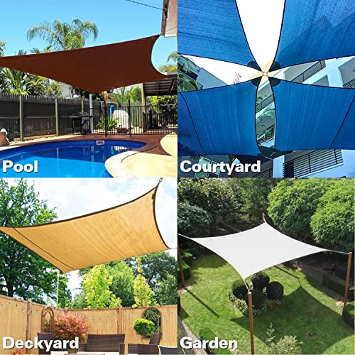 6'X18' Sun Shade Sail Turquoise Mix Curved Rectangle Customizable (Turquoise Mix / 6'X18' custom)