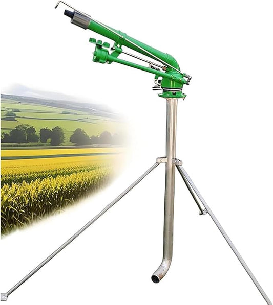 Impact Water Sprinkler for Farms Orchards, Agriculture Irrigation Spray Sprinkler, Adjustable Speed and Angle, 360° Large Area Irrigation for Farms Orchards Tea Gardens
