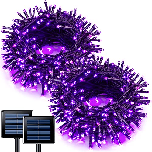 2 Pack Solar Halloween Lights (Purple / 100LED*2)