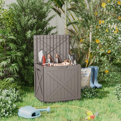 38 Gallon Outdoor Deck Box (Grey / 38 gallon)
