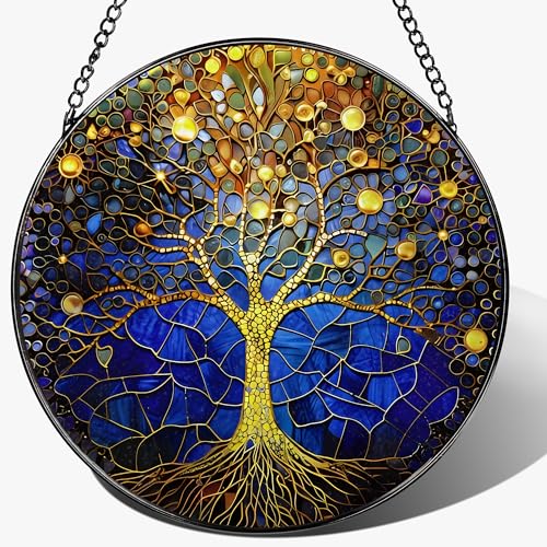 8 Inch Stained Glass Tree of Life Ornament (Tree of Life)