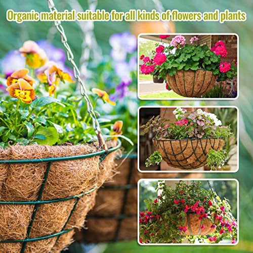 6 Pack 12 Inch Hanging Basket Coco Liners Replacement (6pcs / 12 Inch)