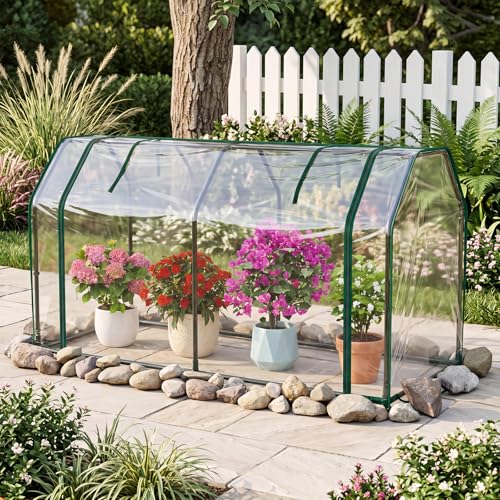 Portable Mini Greenhouse w (Clear)