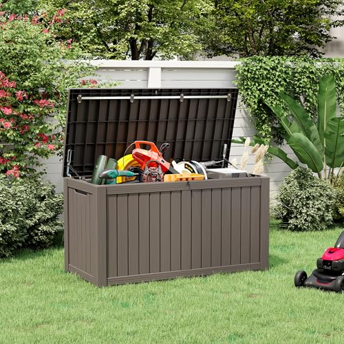 151 Gal Deck Box (151 Gallon / Striped Grey)