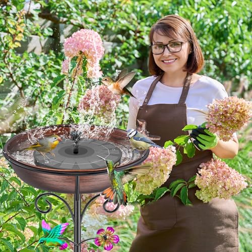 38.6in Bird Baths for Outdoors (Retro Copper)