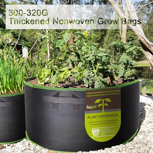 2 Pack 30 Gallon Fabric Flower Pots Garden Felt Grow Bags with Handle (30 Gallon 2 pack)