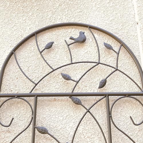 2 Pack Metal Garden Trellis 86.7" Tall Outdoor Climbing Plant Support for Roses (Brown-86.7"H)