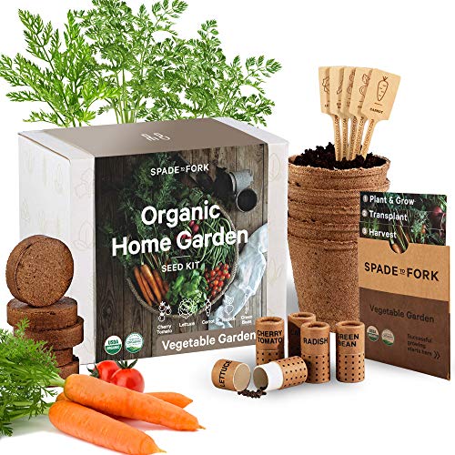 Organic Indoor Vegetable Garden Starter Kit (Vegetable Garden Kit)