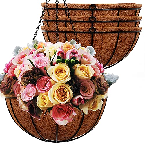 Hanging Planters Basket Outdoor Indoor (4 Count)