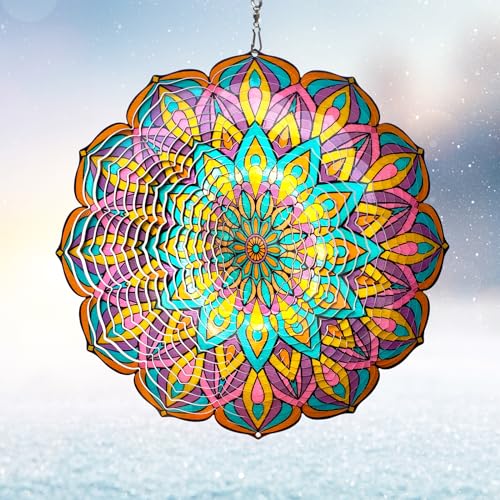 Mandala Wind Spinner Purple Tulip Design
