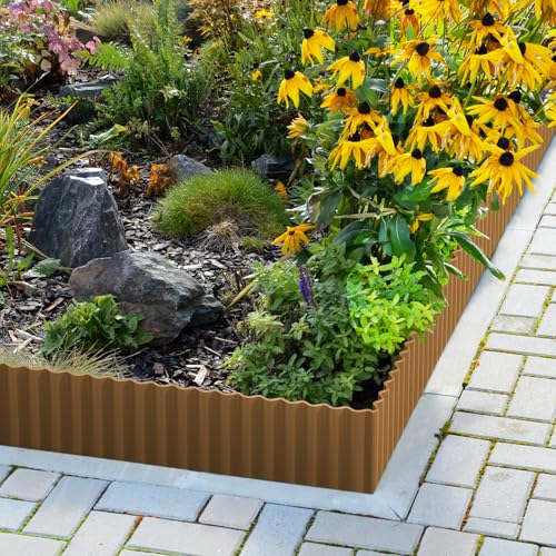 Corrugated Metal Garden Edging 10" x 20Ft (Bronze)