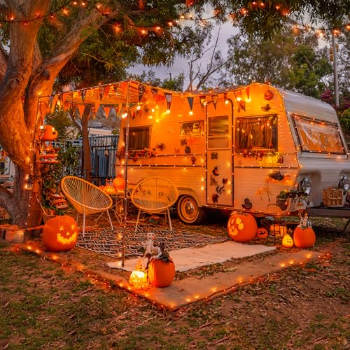 2 Pack Solar Halloween Lights (Orange / 100LED*2)