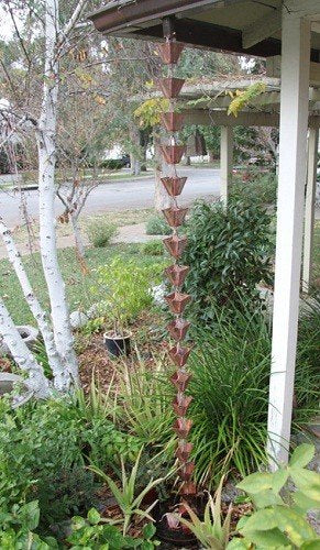 Medium Square Cups Rain Chain