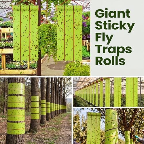 1 Pcs Giant Flypaper Fly Traps (Fluorescent Green)