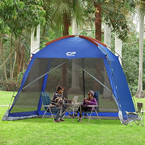 Screen House Tent 10 x 10 Ft Screened Mesh Net Wall Canopy (Blue-2 / 10'x10')