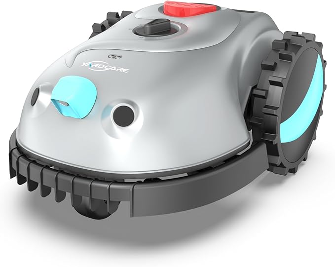 V100 Robot Lawn Mower with HD Vision Navigation, Smart Obstacle Detection, Collision Sensors, Adjustable Cutting Height, Low-Noise Operation—Perfect for Small Lawns up to 1,600 sq ft.