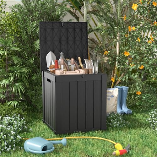 51 Gallon Outdoor Deck Box (Black / 51 Gallon)
