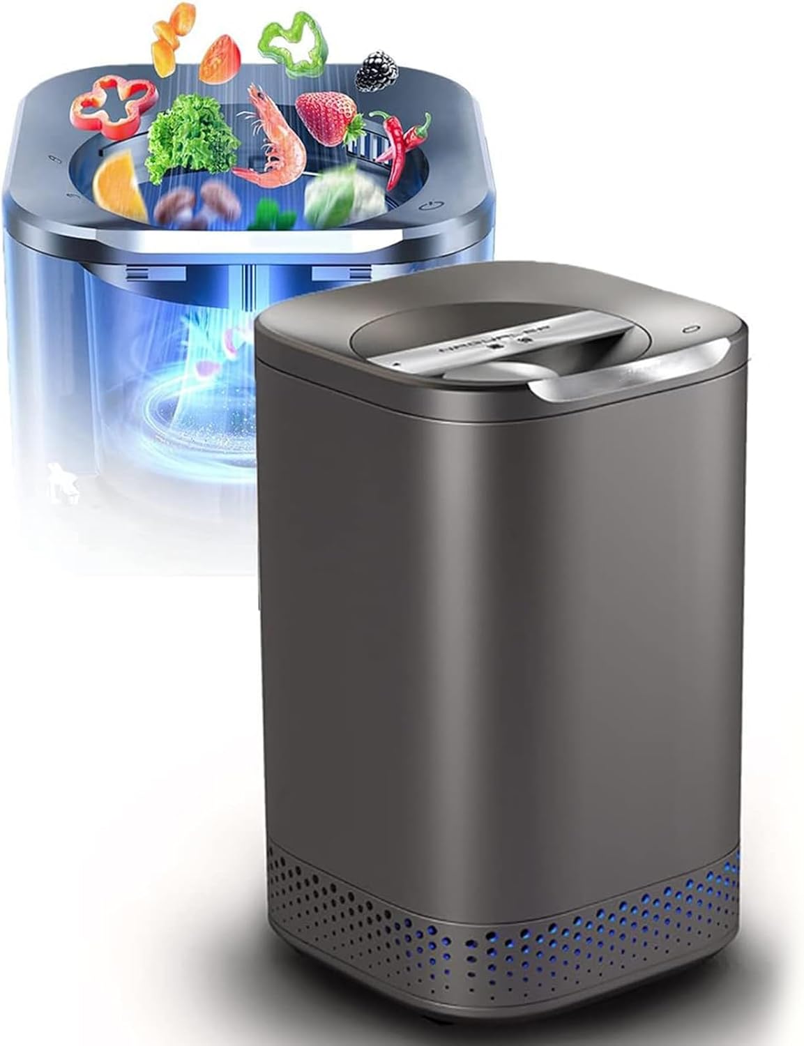 Smart Waste Kitchen Composter,Kitchen Compost Bin,Electric Composter with Single Button Design, Auto Food Cycler with 2.5L Drying Filter,for Apartment Kitchen Countertop,110V
