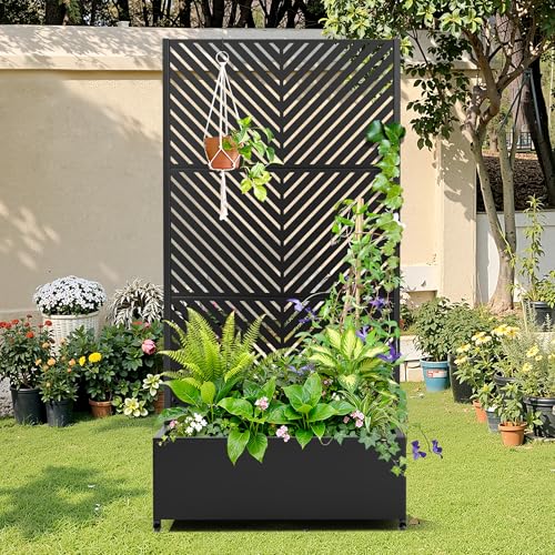 Metal Raised Garden Bed (Black-parallel / 71" x 35" x 16")