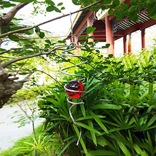 Gazing Ball Stainless Steel Spiral Tail (1)