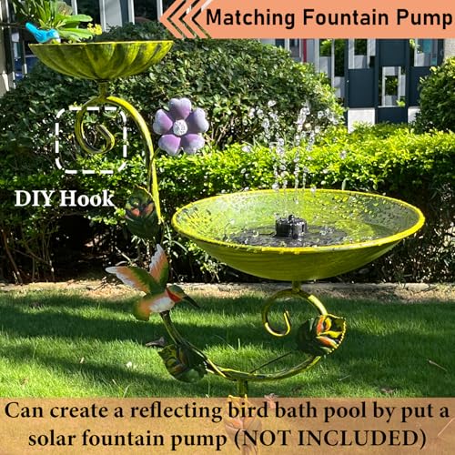 Free Standing Bird Baths for Outdoors (Hummingbird)