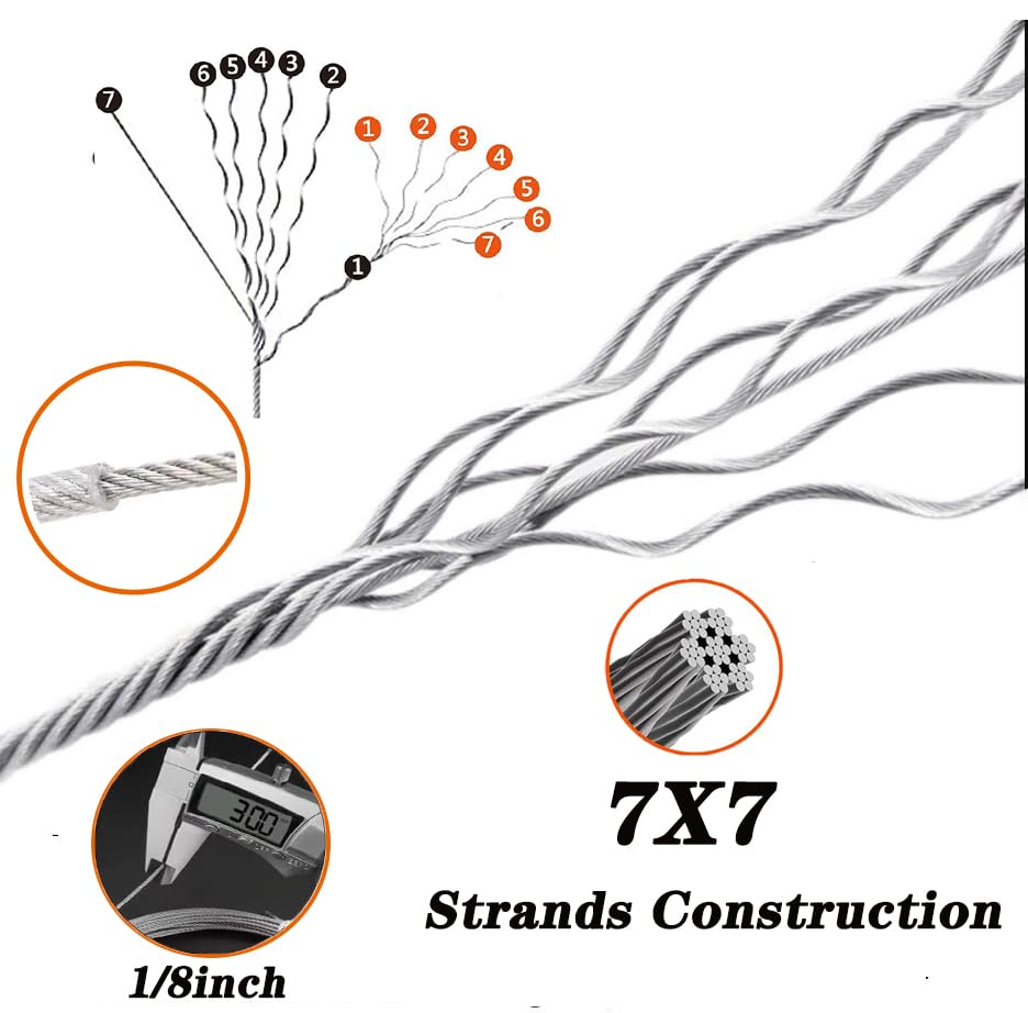 164FT Vinyl Coated Wire Rope Kit 1