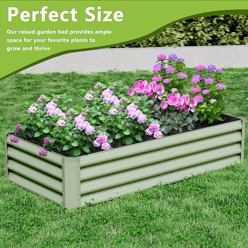 2PCS 4x2x1FT Galvanized Raised Garden Bed (2 Count)