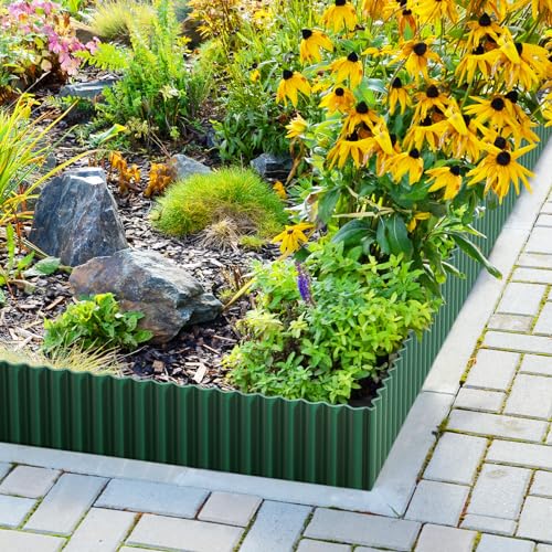 Corrugated Metal Garden Edging 12" x 20Ft (Green)