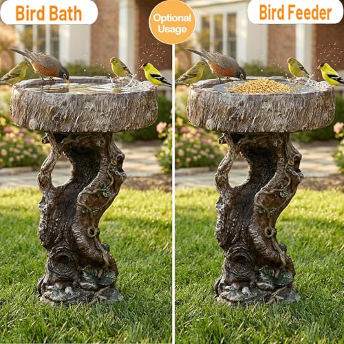 Bird Baths for Outdoor (24.4 inch H)