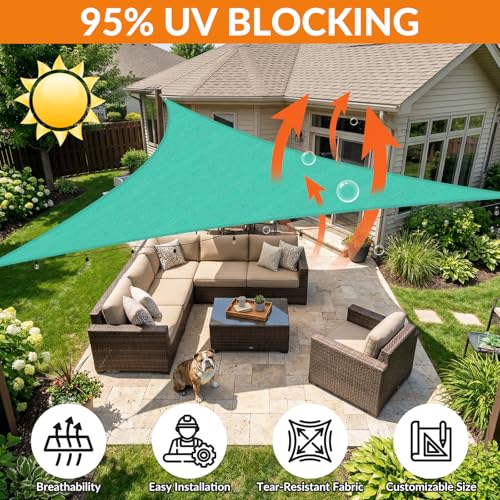 24'X27' Sun Shade Sail Turquoise Curved Square Customizable (Turquoise / 24'X27' custom)