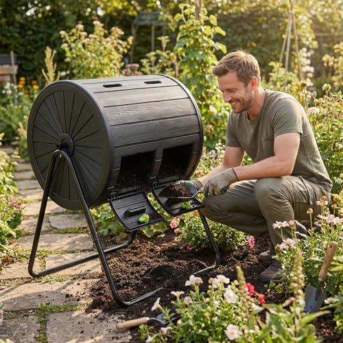 Compost Tumbler (Black / 37.5 Gallon)