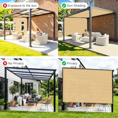 Shade Cloth 4x5 FT Sun Shade (4' x 5' custom size / Sand)