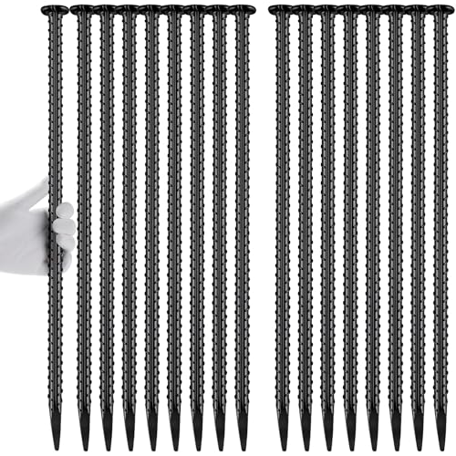 Rebar Stakes 16 inch 16 (T-16"x1/2"-16pcs / T Shape-Black)