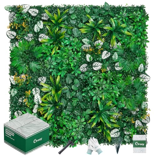 Artificial Boxwood Panels (Dracaena 3 / 12PCS 20''x20'')