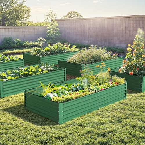 2pcs 6 x 3 x1.5 FT Raised Garden Bed Kit (Green / 6x3x1.5 2pcs)