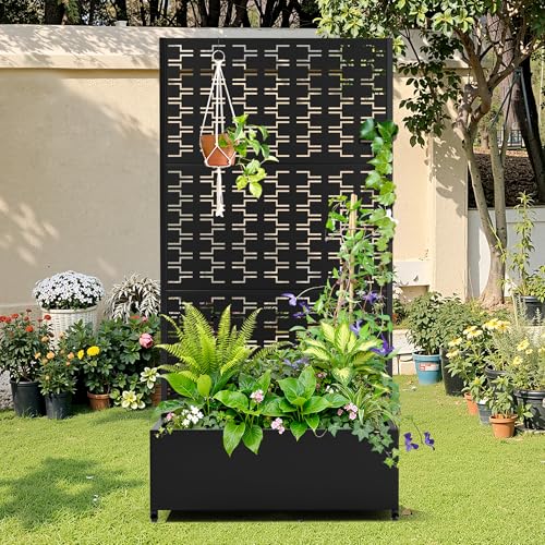 Metal Raised Garden Bed (Black-brick / 71" x 35" x 16")
