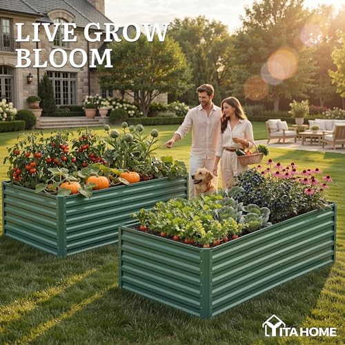 6x3x2ft 2pcs Large Raised Garden Bed Kit (Green / 6x3x2ft 2pcs)