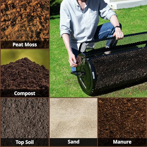 Compost Spreader 36 Inch Towable Peat Moss Spreader (36 Inch)