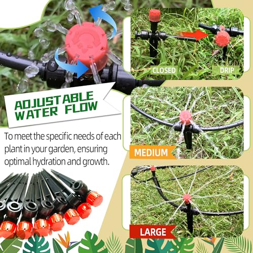 10PCS Push to (10PCS Two-Way Drip Irrigation Emitters Sprayer)
